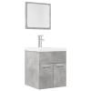 Set muebles de baño 2 piezas madera contrachapada gris hormigón