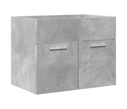 Set muebles de baño 2 piezas madera contrachapada gris hormigón