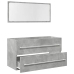 Set muebles de baño 2 piezas madera contrachapada gris hormigón