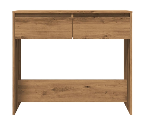 Mesa consola madera de ingeniería roble artesanal 89x41x76,5 cm