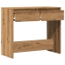 Mesa consola madera de ingeniería roble artesanal 89x41x76,5 cm