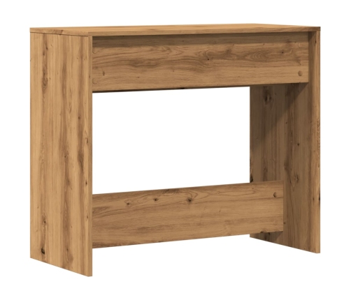 Mesa consola madera de ingeniería roble artesanal 89x41x76,5 cm