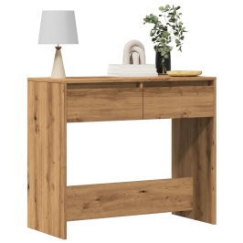 Mesa consola madera de ingeniería roble artesanal 89x41x76,5 cm