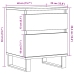 Mesitas de noche 2 uds madera ingeniería envejecida 40x35x50 cm