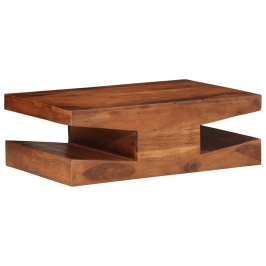 Mesa de centro de madera maciza 90x60x30 cm acacia