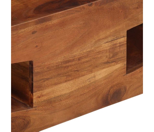 Mesa de centro de madera maciza 90x60x30 cm acacia