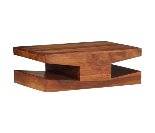 Mesa de centro de madera maciza 90x60x30 cm acacia