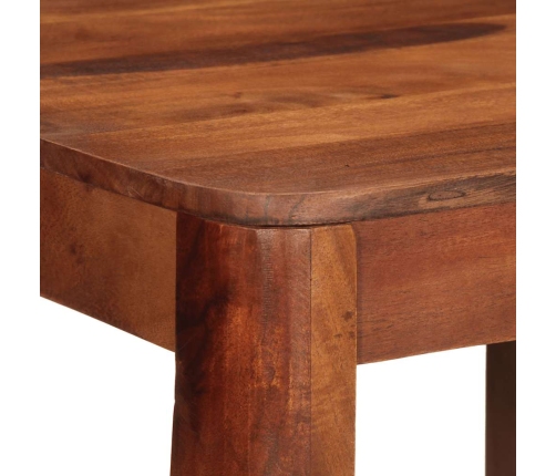 Mesa alta de madera maciza de acacia 60x60x107 cm