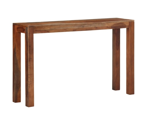 Mesa consola de madera maciza de acacia 120x30x76 cm