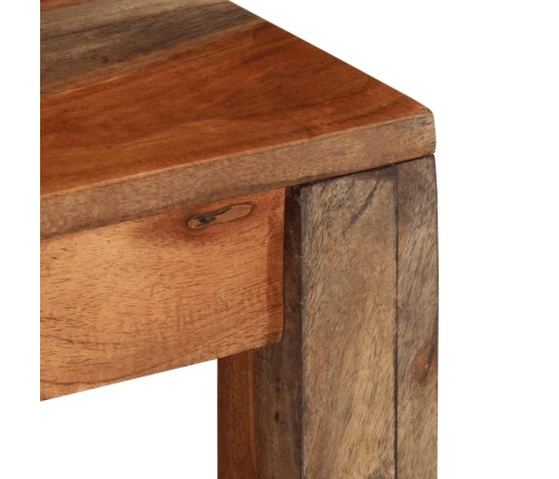 Mesa de centro madera maciza de acacia 60x60x35 cm