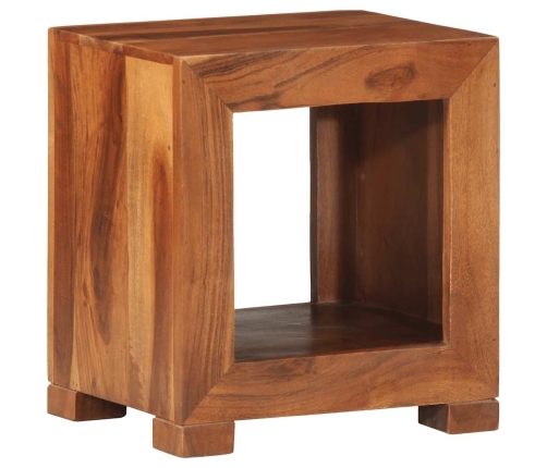 Mesa auxiliar madera maciza acacia 37x29x40 cm