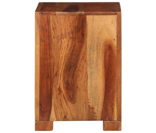 Mesa auxiliar madera maciza acacia 37x29x40 cm