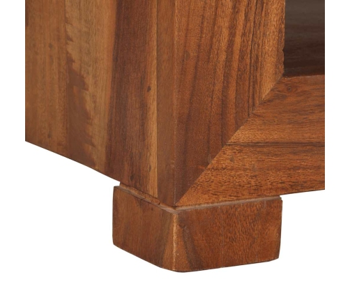 Mesa auxiliar madera maciza acacia 37x29x40 cm