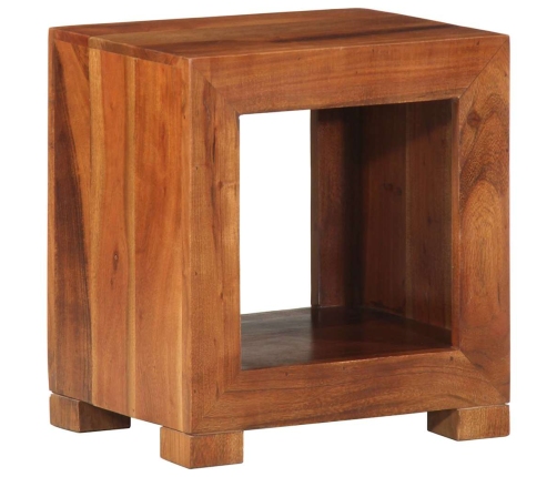 Mesa auxiliar madera maciza acacia 37x29x40 cm