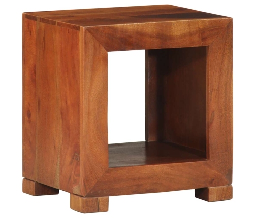 Mesa auxiliar madera maciza acacia 37x29x40 cm