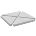 Placa de peso para sombrilla 4 uds granito gris triangular 14kg