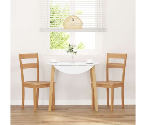 Sillas de comedor  2 uds madera maciza natural caucho