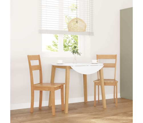 Sillas de comedor  2 uds madera maciza natural caucho