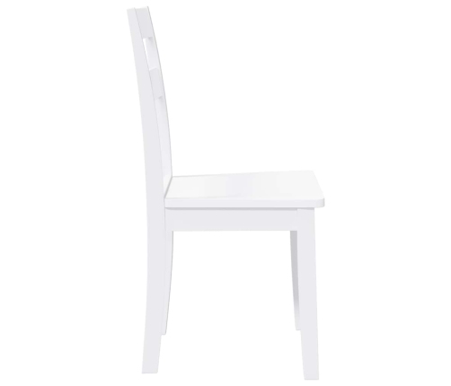 Sillas de comedor 2 unidades madera maciza de caucho blanco