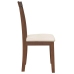 Sillas de comedor con cojines 2 uds madera maciza marrón caucho