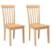 Sillas de comedor  2 uds madera maciza natural caucho