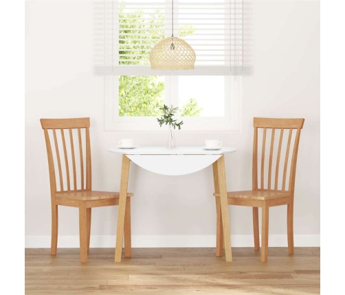 Sillas de comedor  2 uds madera maciza natural caucho