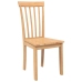 Sillas de comedor  2 uds madera maciza natural caucho