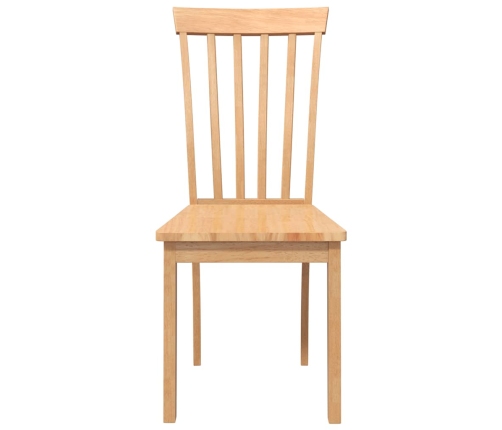 Sillas de comedor  2 uds madera maciza natural caucho