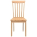 Sillas de comedor  2 uds madera maciza natural caucho