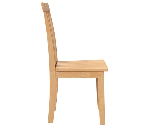 Sillas de comedor  2 uds madera maciza natural caucho