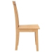 Sillas de comedor  2 uds madera maciza natural caucho