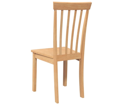 Sillas de comedor  2 uds madera maciza natural caucho