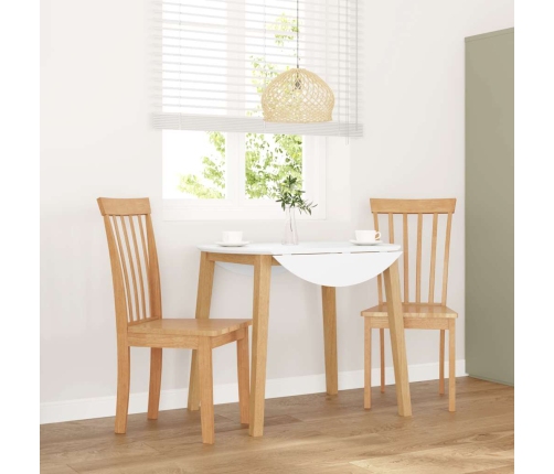 Sillas de comedor  2 uds madera maciza natural caucho