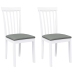 Sillas de comedor con cojines 2uds madera maciza blanco caucho