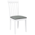 Sillas de comedor con cojines 2uds madera maciza blanco caucho