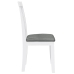 Sillas de comedor con cojines 2uds madera maciza blanco caucho