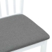Sillas de comedor con cojines 2uds madera maciza blanco caucho
