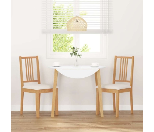 Sillas de comedor con cojines 2uds madera maciza natural caucho