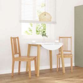 Sillas de comedor  2 uds madera maciza natural caucho