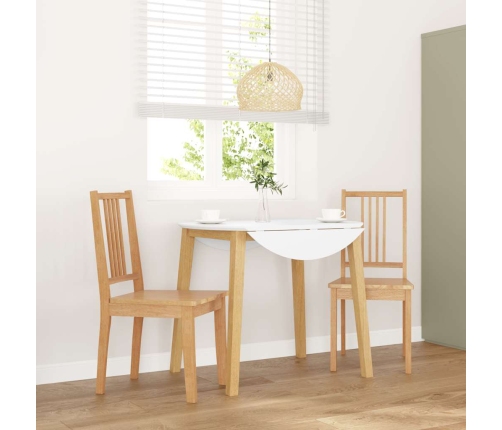 Sillas de comedor  2 uds madera maciza natural caucho