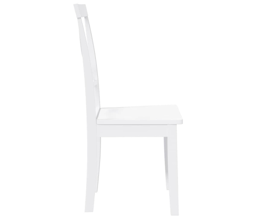 Sillas de comedor 2 unidades madera maciza de caucho blanco