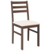 Sillas de comedor con cojines 2 uds madera maciza marrón caucho