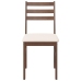 Sillas de comedor con cojines 2 uds madera maciza marrón caucho