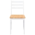 Sillas de comedor 2 unidades madera maciza de caucho blanco