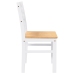 Sillas de comedor 2 unidades madera maciza de caucho blanco