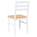 Sillas de comedor 2 unidades madera maciza de caucho blanco