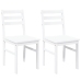 Sillas de comedor 2 unidades madera maciza de caucho blanco