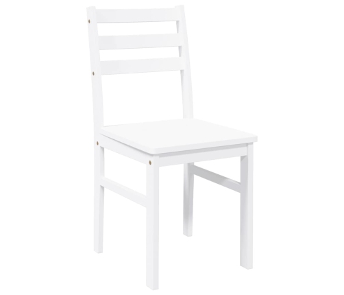Sillas de comedor 2 unidades madera maciza de caucho blanco