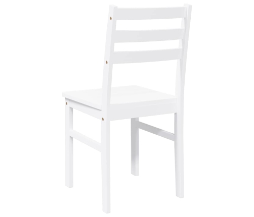 Sillas de comedor 2 unidades madera maciza de caucho blanco