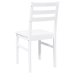 Sillas de comedor 2 unidades madera maciza de caucho blanco